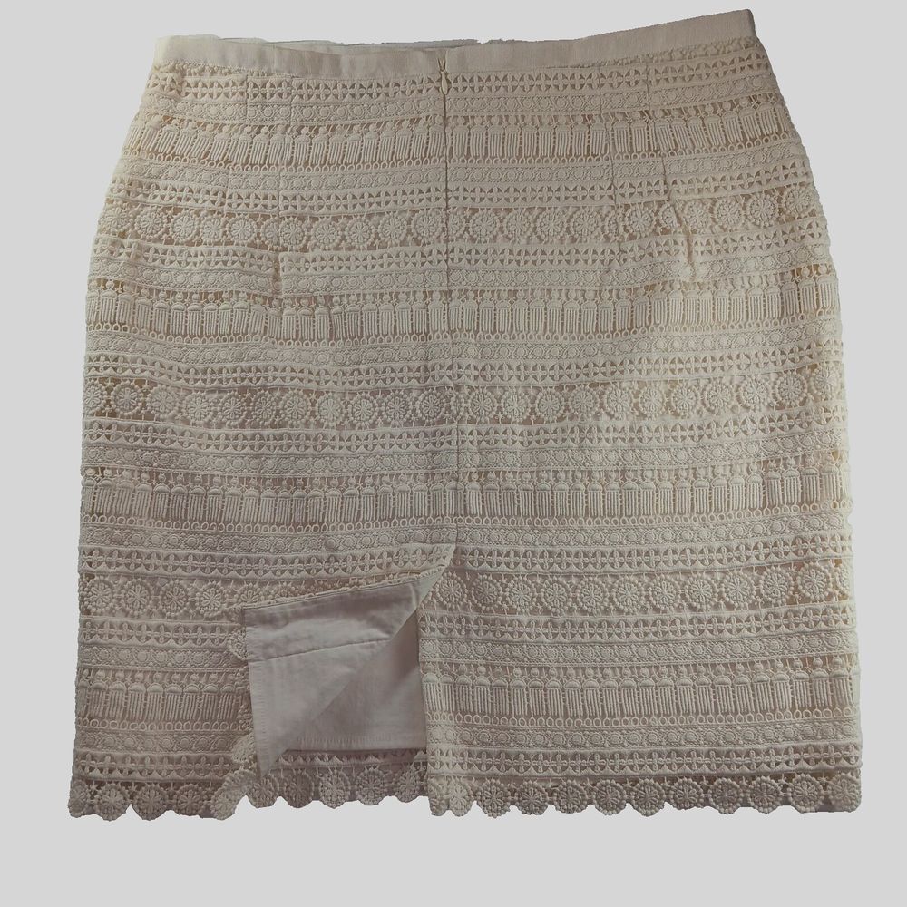 Tommy Hilfiger cream‎ crochet pencil skirt Women's Sz 16
